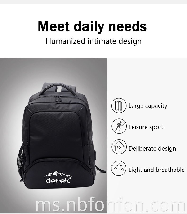 Business backpack is a backpack designed specifically for business people, with features such as versatility, large capacity, and durability. Business backpacks are usually made of high-quality materials, such as nylon, leather, etc., which are waterproof, scratch resistant, and wear-resistant, and can protect the items inside the backpack from the influence of the external environment.